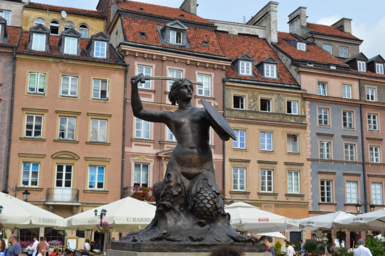 De zeemeermin op de grote markt